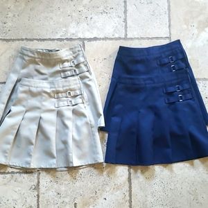 Girls uniform skirts. Kahki and navy.